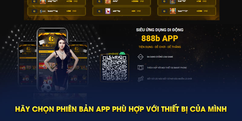 Hãy chọn phiên bản app phù hợp với thiết bị của mình